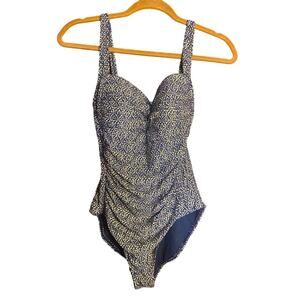 Nip tuck Navy Gold One Piece Swimwear 6